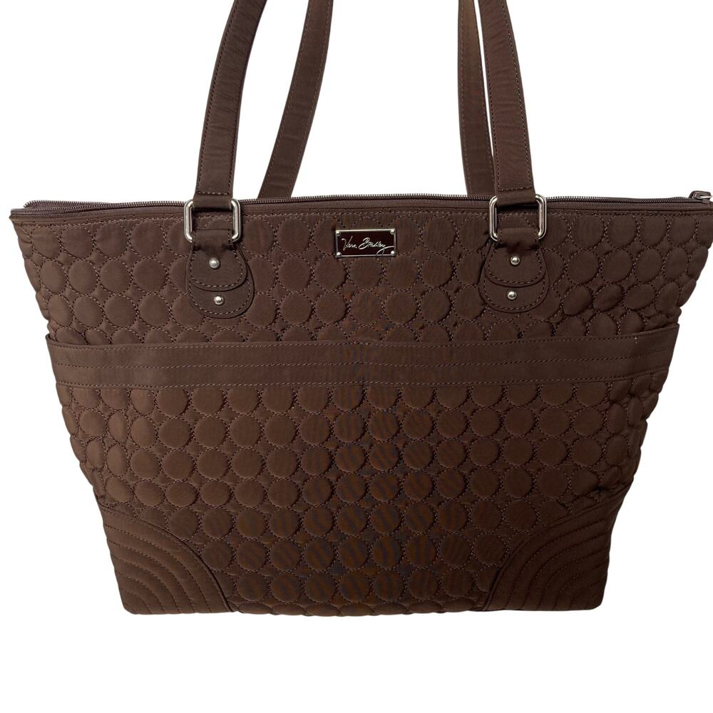 Vera Bradley Brown Tote Diaper Bag - Picture 2 of 9